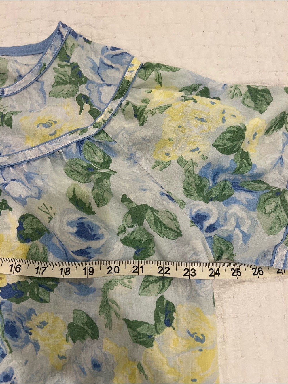Vermont Country Store Nightgown House Dress Large Floral Ruffle Snap Button Up - Picture 8 of 10